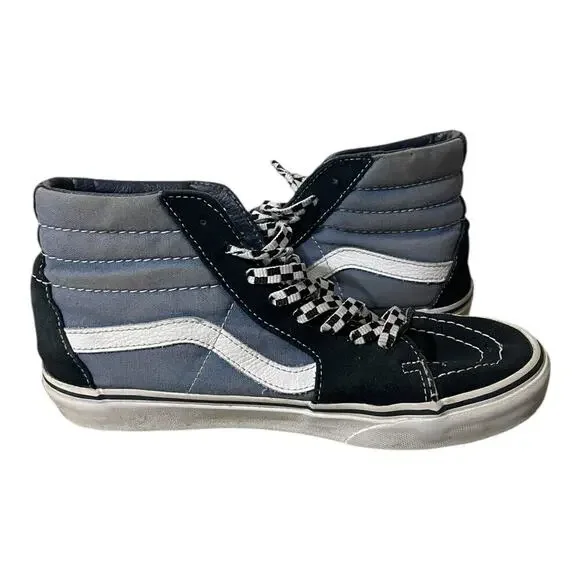 Vans Womens High Top Sneakers Size 8.5 Blue Black - Picture 5 of 6